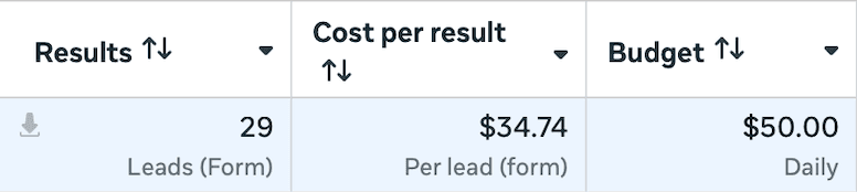Ads Manager result 4