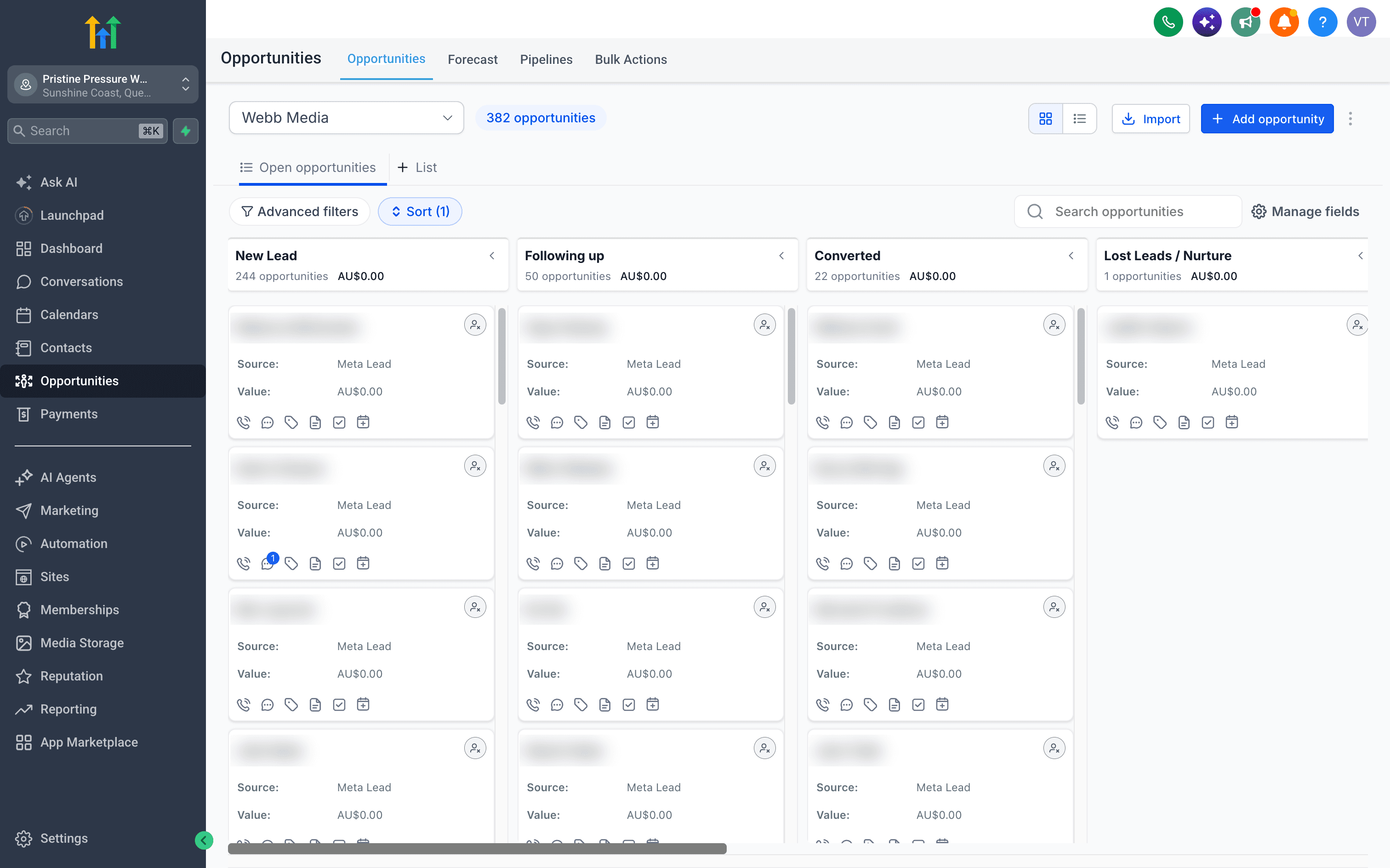Every job from enquiry to booked in one place