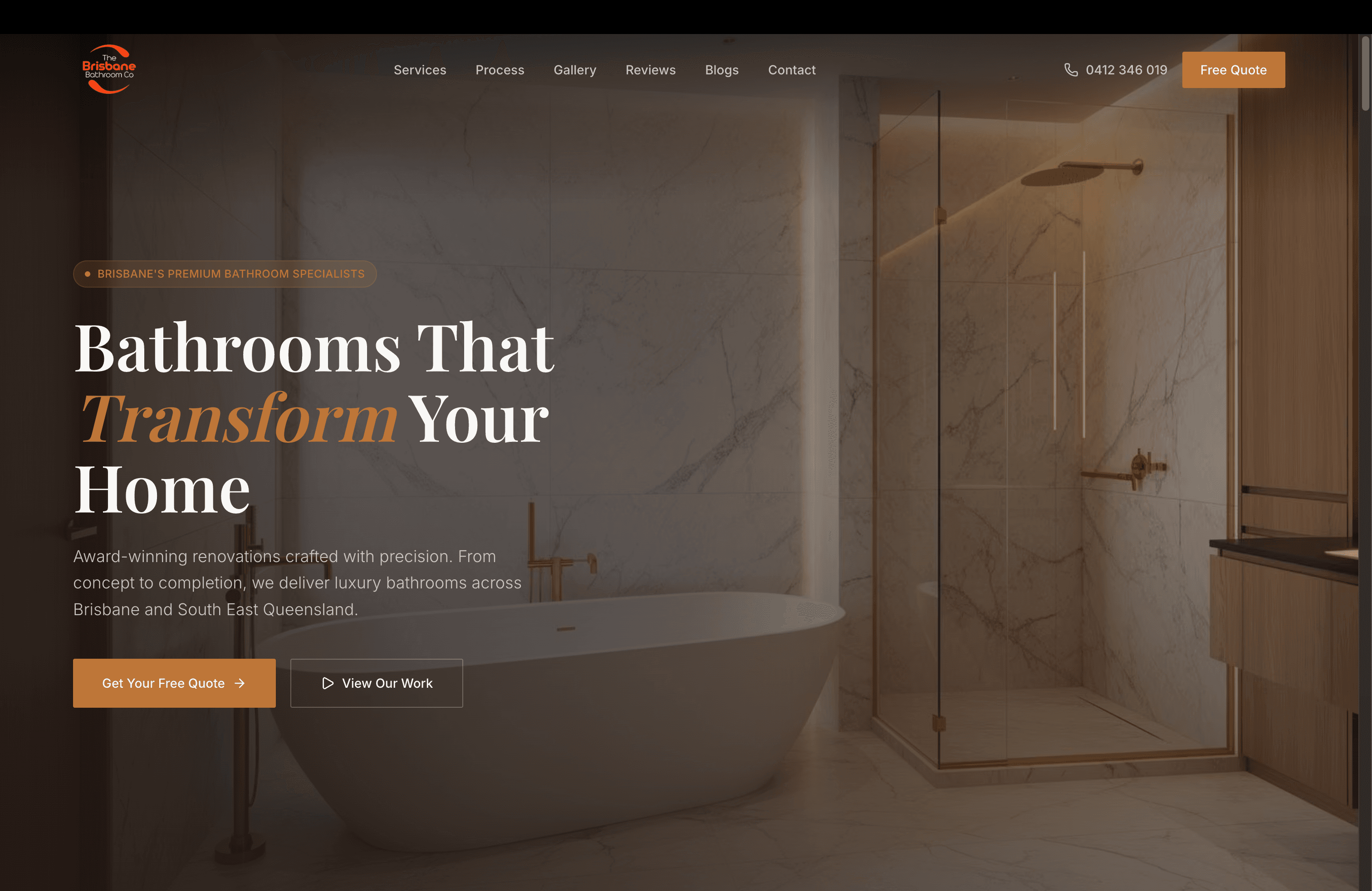 BrisBathCo website