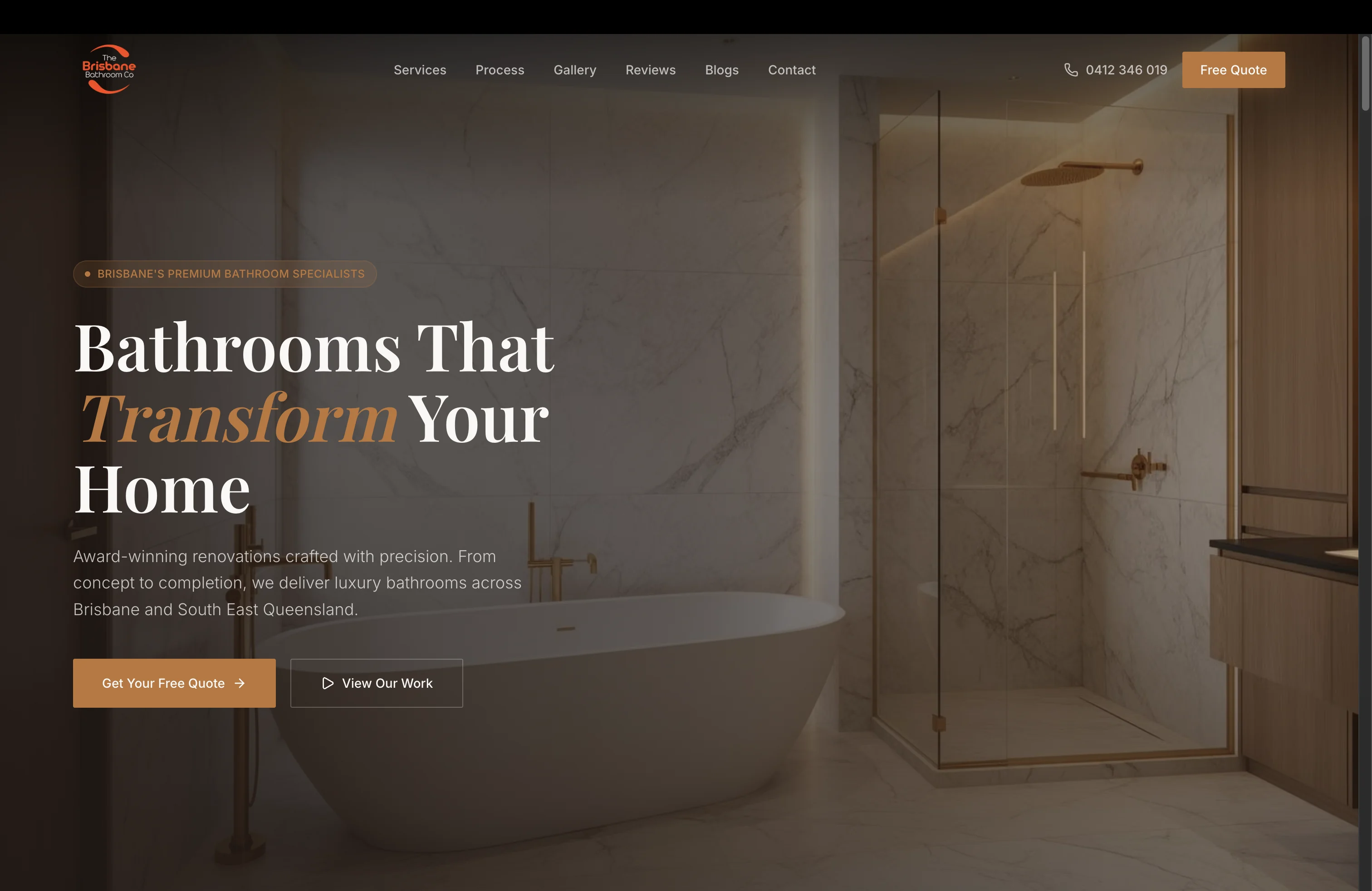 BrisBathCo website