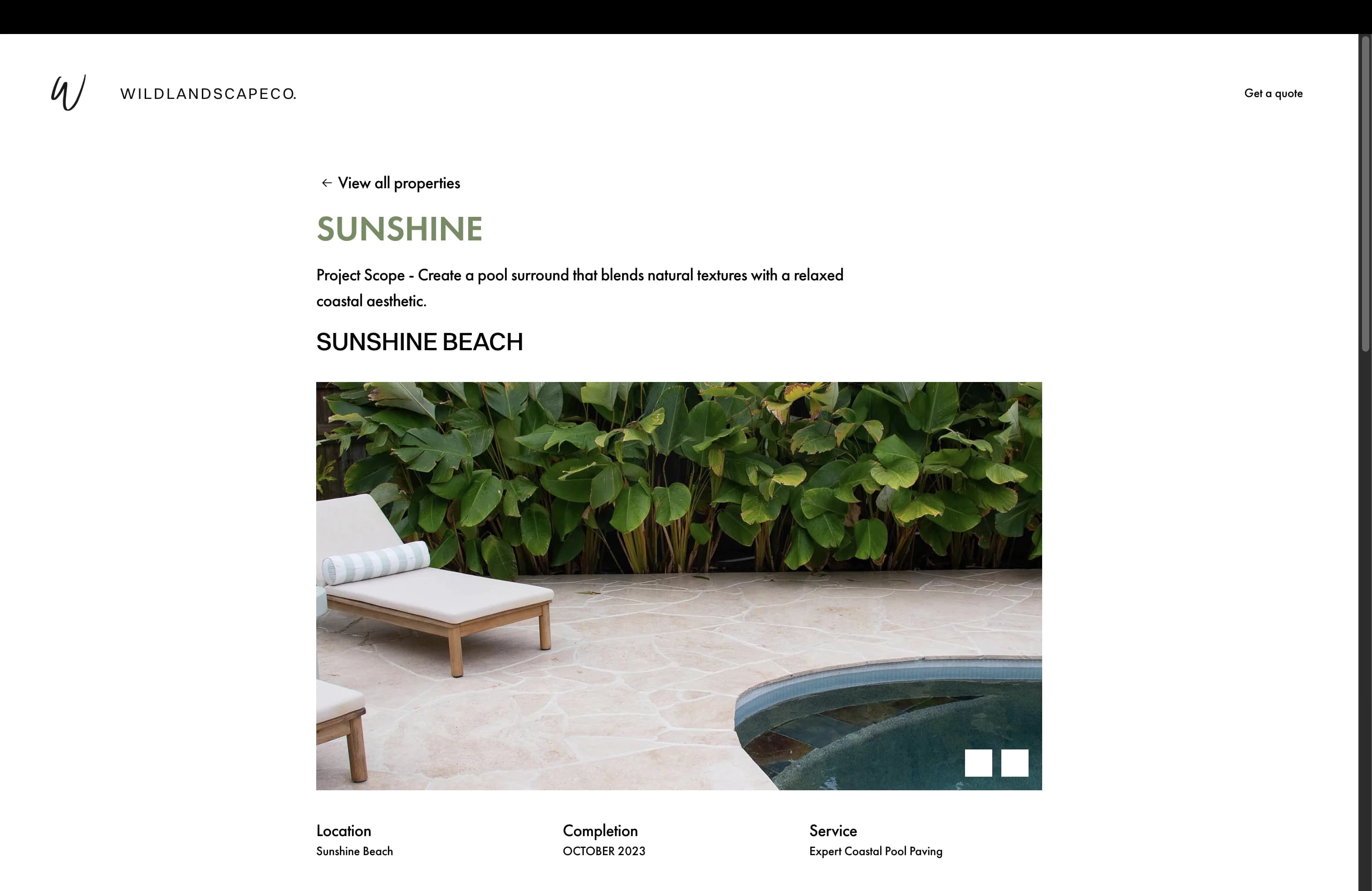 Wild Landscape Co website